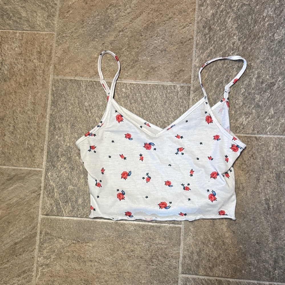 SHEIN White Floral Camisole Top
